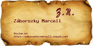 Záborszky Marcell névjegykártya